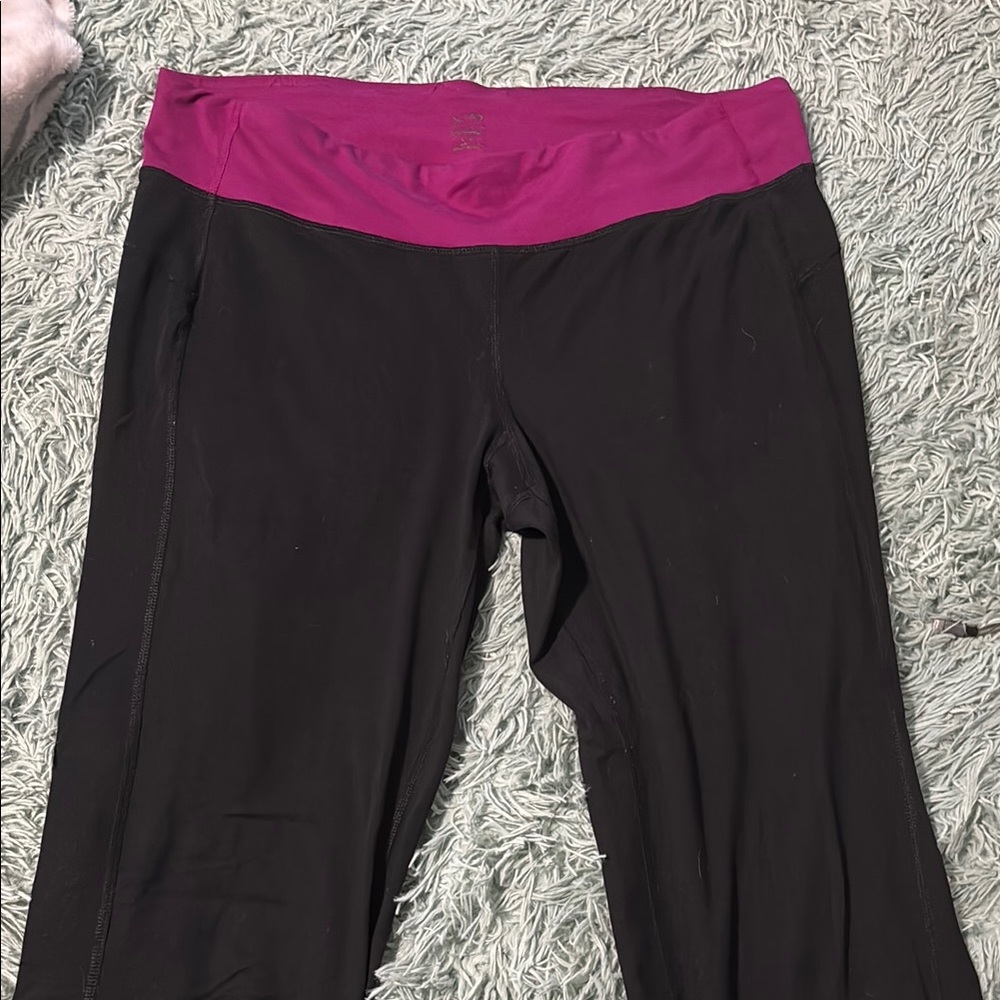 Black and Pink Champion Athletic Leggings